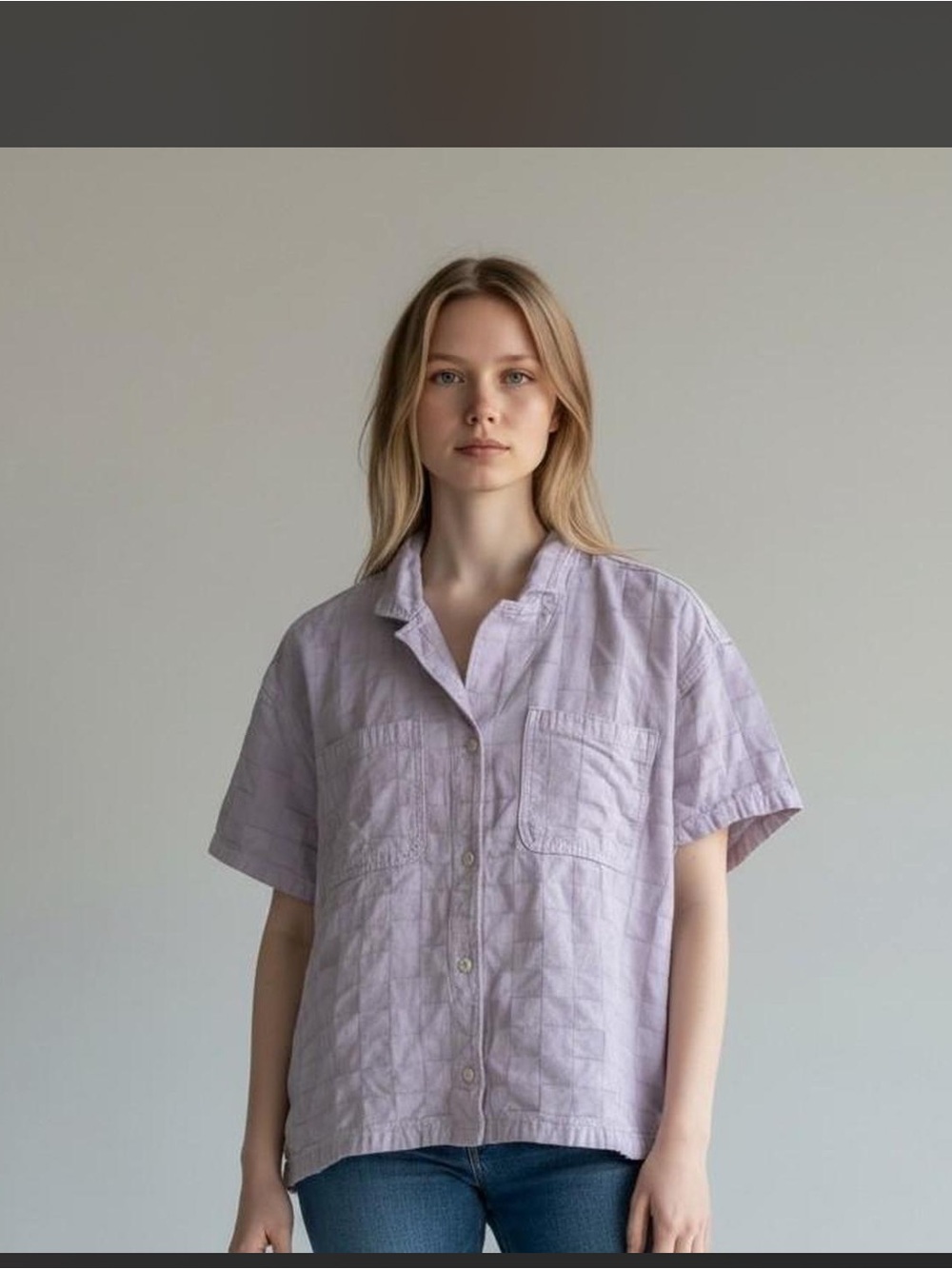 Madewell Light Lavender Button-Down Casual Shirt